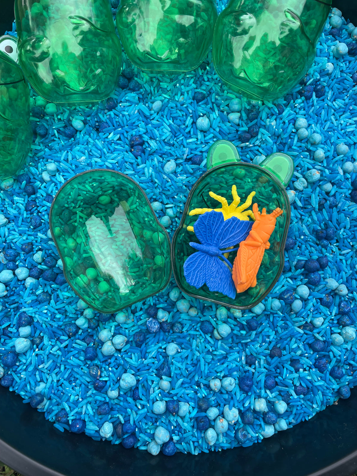 Five Green and Speckled Frogs Sensory Base
